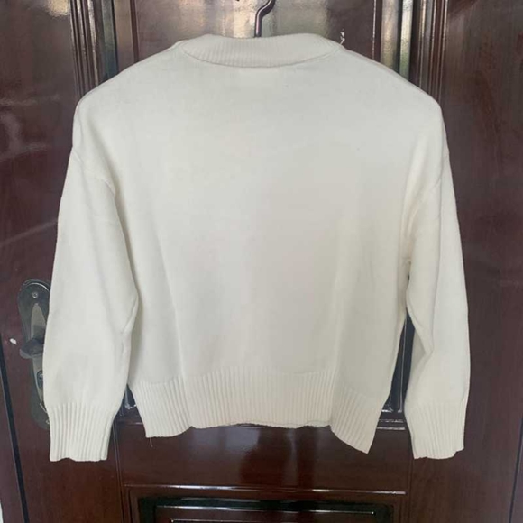 AMI Red heart white crew neck sweater women S size - Picture 2 of 6